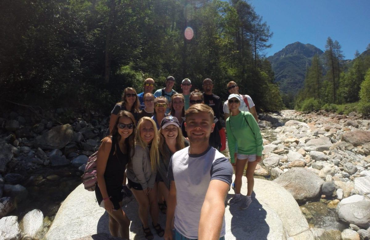 students taking a selfie in switzerland